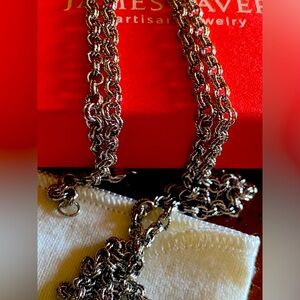 James Avery twisted wire double link chain necklace